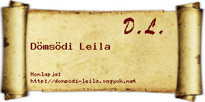 Dömsödi Leila névjegykártya
